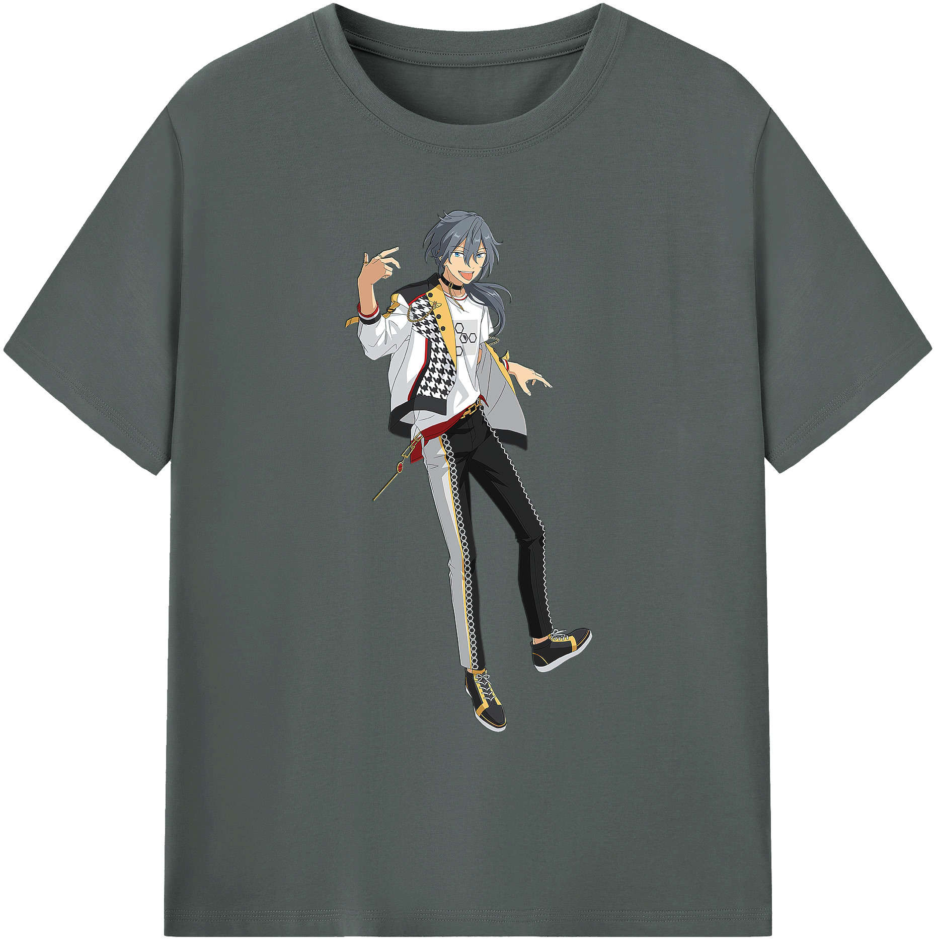 （画像用） あんさんぶるスターズ! Ensemble Stars 綿100％ メンズ半袖Tシャツ｜肌触りやわらか＆通気性